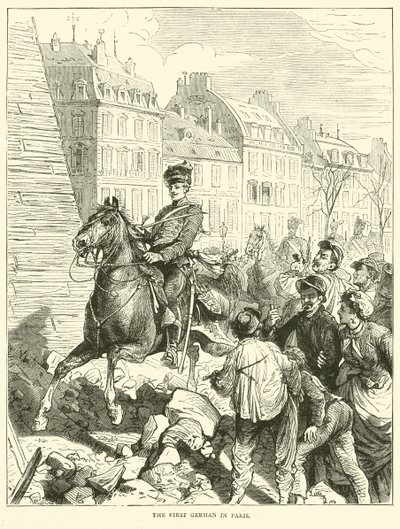 The First German in Paris, February 1871 by English School