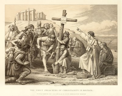 The First Preaching of Christianity in Britain by English School