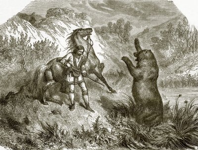 The first shot at a grizzly bear by English School