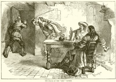 The Fracas at the Ship Tavern by English School