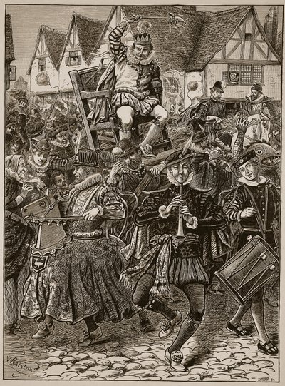 The Frolic of My Lord of Misrule, Illustration from Cassell
