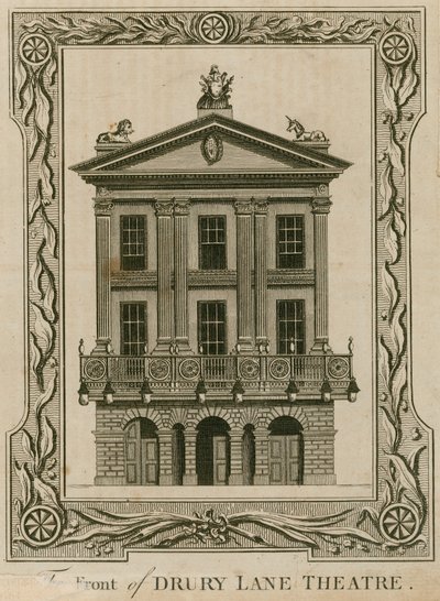 The front of Drury Lane Theatre, London by English School