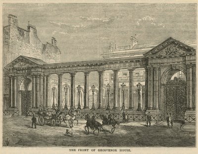 The Front of Grosvenor House, London by English School