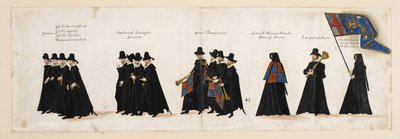 The funeral procession of Queen Elizabeth I to Westminster Abbey, 28th April 1603 by English School