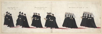 The funeral procession of Queen Elizabeth I to Westminster Abbey, 28th April 1603 by English School