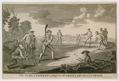 The Game at Cricket as Played in the Artillery Ground, Finsbury by English School