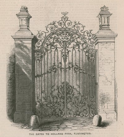 The Gates to Holland Park, Kensington by English School