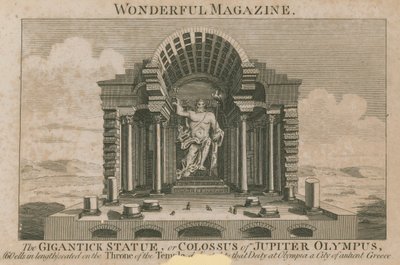 The gigantic statue, or Colossus of Jupiter Olympus by English School