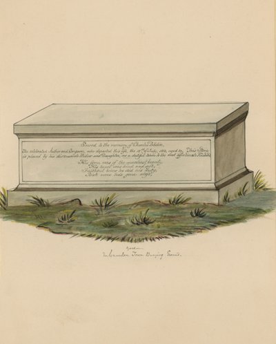 The Grave of Musician and Dramatist Charles Dibdin by English School