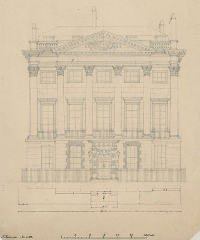 The house of Mr Scotmother, Cavendish Square, London by English School