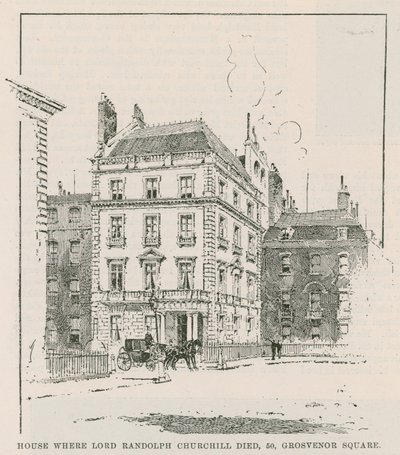 The house where Lord Randolph Churchill died by English School