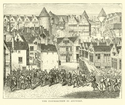 The Insurrection in Antwerp by English School