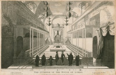 The interior of the House of Lords by English School