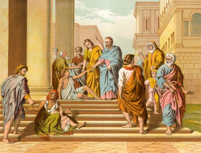 The Lame Man Healed by Peter and John by English School