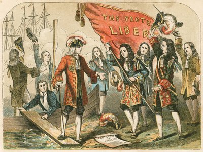 The Landing of William of Orange by English School