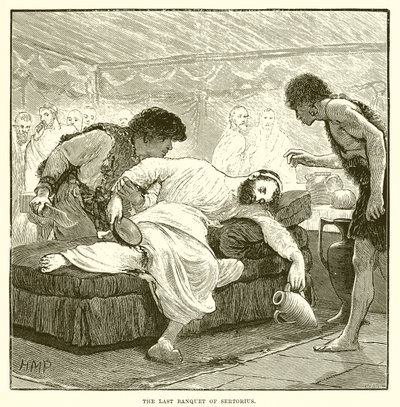 The last banquet of Sertorius by English School