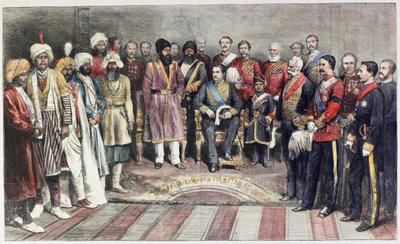 The last interview of Shere Ali with an English Viceroy at the Umballah Furbar by English School