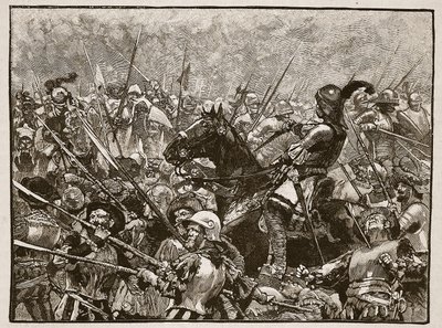 The Last Stand of Schwarz and His Germans, Illustration from Cassell