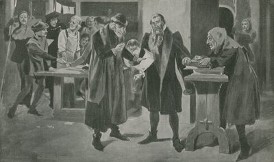 The Last Tribulation of Gutenberg, the Printer, on the Verge of Victory by English School