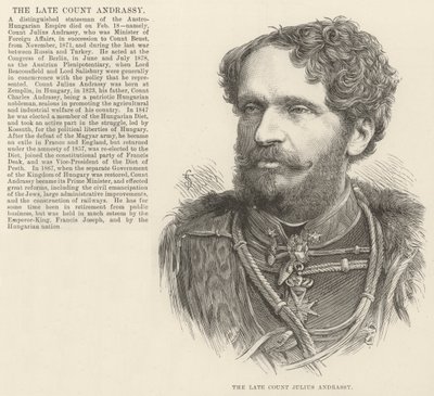 The late Count Julius Andrassy by English School