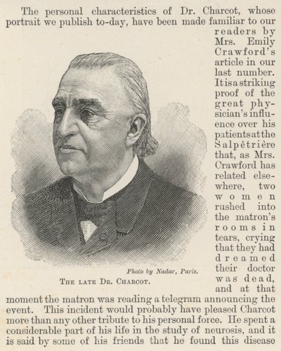 The late Dr Charcot by English School