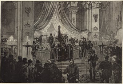 The Late Emperor Lying in State in the Church of St Peter and St Paul by English School