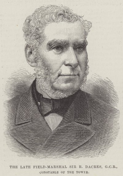 The late Field-Marshal Sir R Dacres, GCB, Constable of the Tower by English School