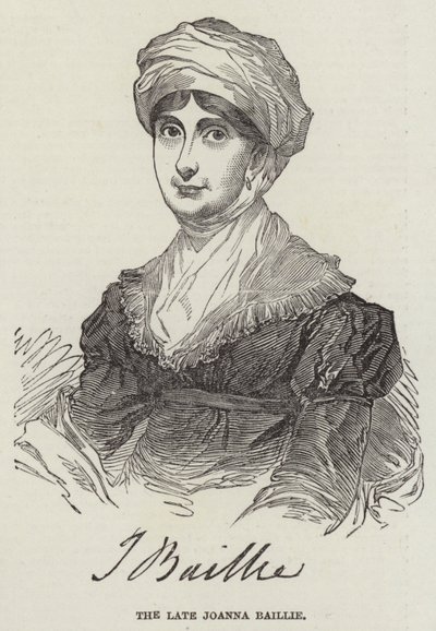 The late Joanna Baillie by English School