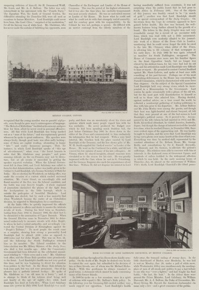 The late Lord Randolph Churchill by English School