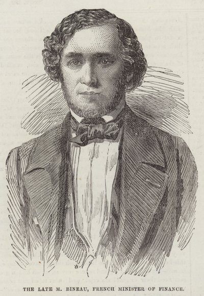 The late M Bineau, French Minister of Finance by English School