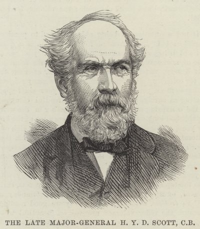 The late Major-General H Y D Scott, CB (engraving) by English School