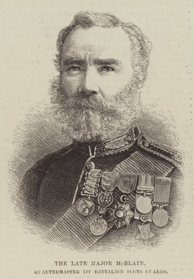 The late Major McBlain, Quartermaster 1st Battalion Scots Guards by English School
