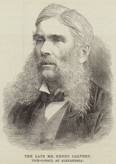 The late Mr Henry Calvert, Vice-Consul at Alexandria by English School