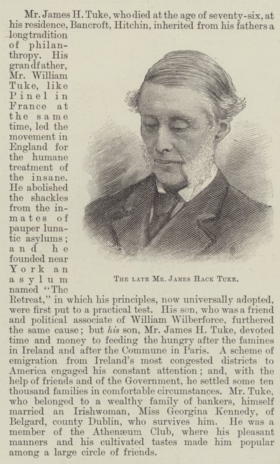 The Late Mr. James Hack Tuke by English School