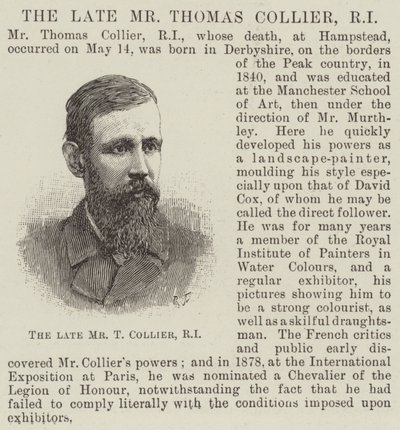 The late Mr Thomas Collier, RI by English School