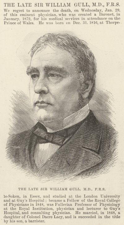 The Late Sir William Gull by English School