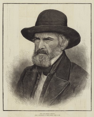 The late Thomas Carlyle by English School