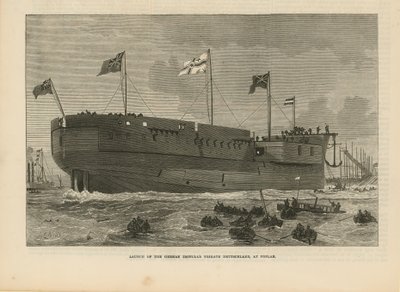 The Launch of the German Ironclad Frigate Deutschland by English School