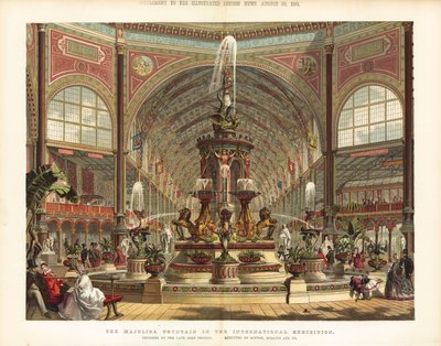 The Majolica Fountain in the International Exhibition 1862 by English School