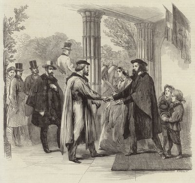 The meeting of Garibaldi and Tennyson by English School