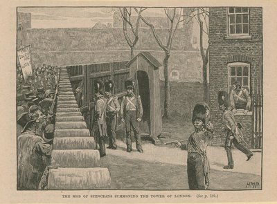 The Mob of Spenceans Summoning the Tower by English School