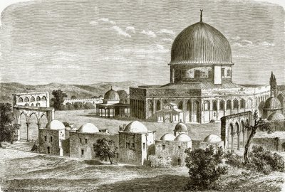 The Mosque of Omar - Site of the Temple at Jerusalem by English School