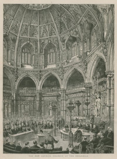 The new council chambers at the Guildhall, London by English School