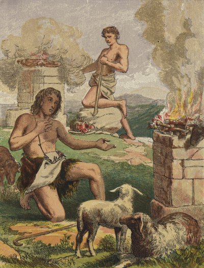 The Offerings of Cain and Abel by English School