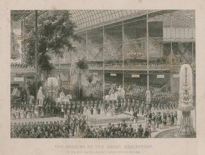 The opening of the Great Exhibition by Queen Victoria, 1 May 1851 by English School