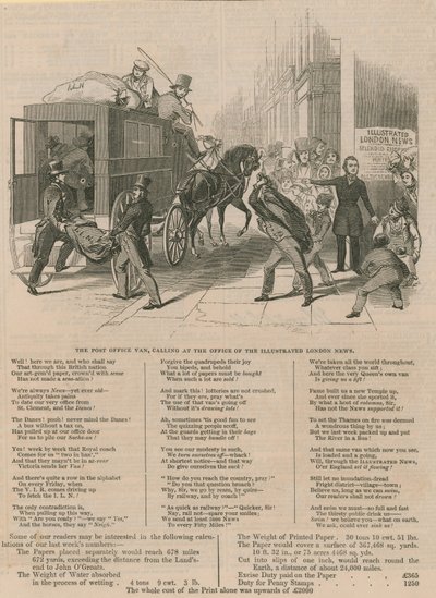 The Post Office at the Office of the Illustrated London News by English School