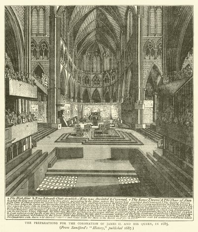 The preparations for the coronation of James II and His Queen, in 1685, from Sandford