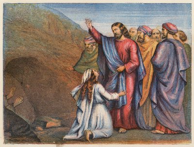 The raising of Lazarus by English School