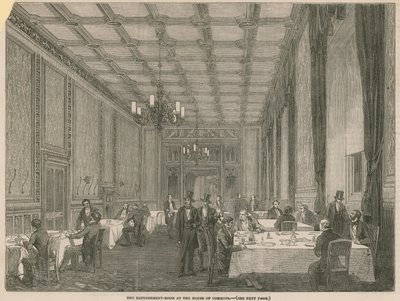 The Refreshment Room in the House of Commons by English School