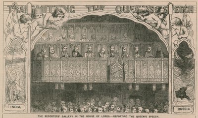The Reporters Gallery in the House of Lords by English School
